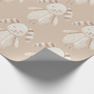 Cadeau Papier d'enveloppement de Baby shower d'ours Brown