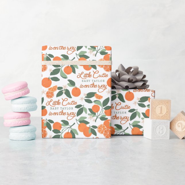 Cadeau Papier d'enveloppement de Baby shower Little Cutie (Baby Shower)