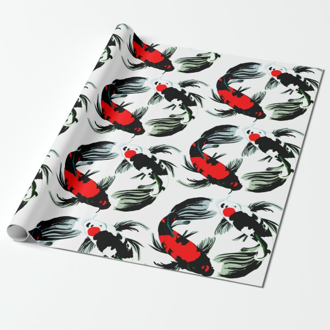 Cadeau Papier d'enveloppement de balance de Koi (Déroulé)