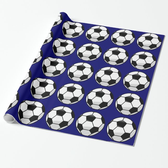 Cadeau Papier d'enveloppement de balle de soccer (Déroulé)
