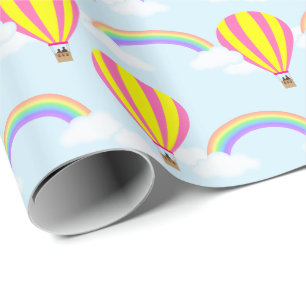 Cadeau Papier d'enveloppement de ballons à air chaud - s