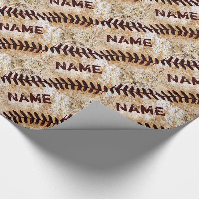 Cadeau Papier d'enveloppement de baseball Vintage personn (Coin)