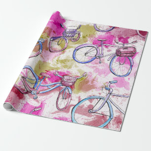 Cadeau Papier d'enveloppement de bicyclettes en teinture 