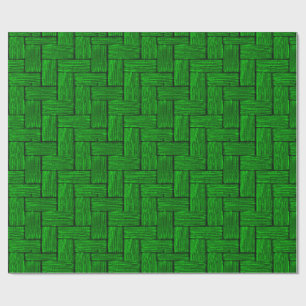 Cadeau Papier d'enveloppement de billes de lin vert brill