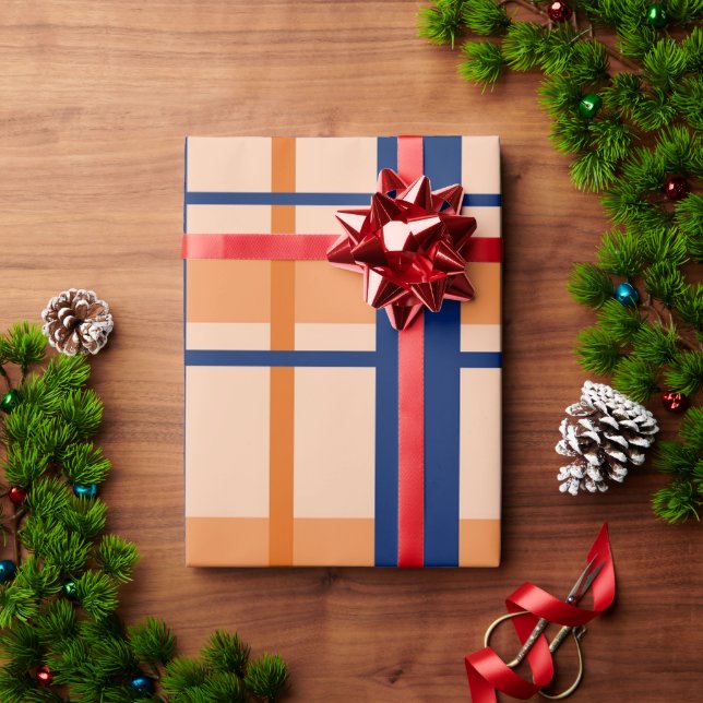 Cadeau Papier d'enveloppement de bison orange (Cadeau de vacances)