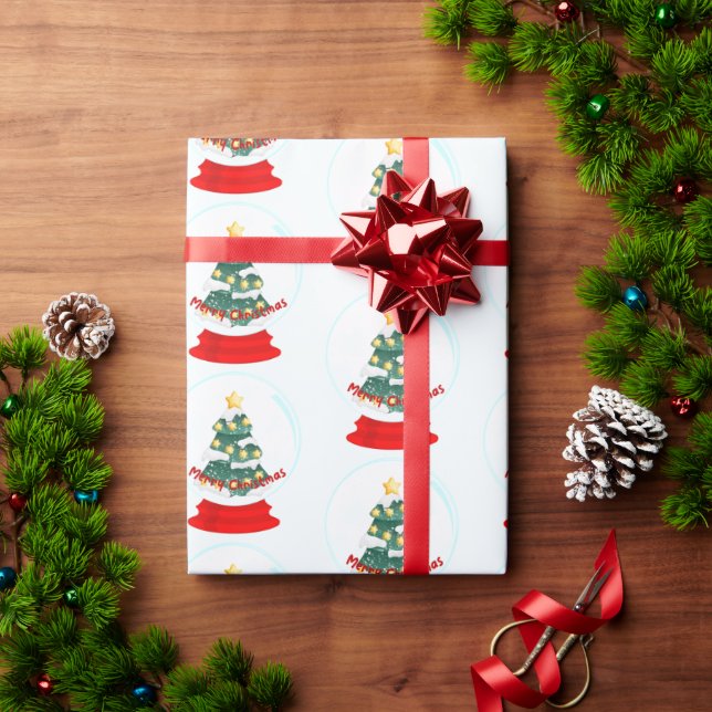 Cadeau Papier d'enveloppement de boule de neige de Noël (Cadeau de vacances)
