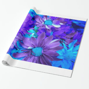 Cadeau Papier d'enveloppement de bouquet pourpre N turquo