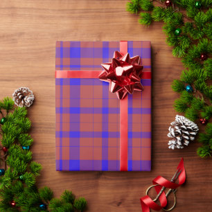Cadeau Papier d'enveloppement de buffle rouge et bleu