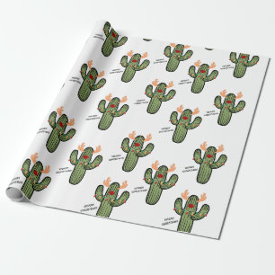 Cadeau Papier d'enveloppement de cactus de Noël