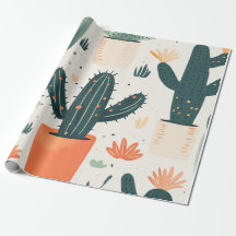 Papier d'enveloppement de cactus pour enfants