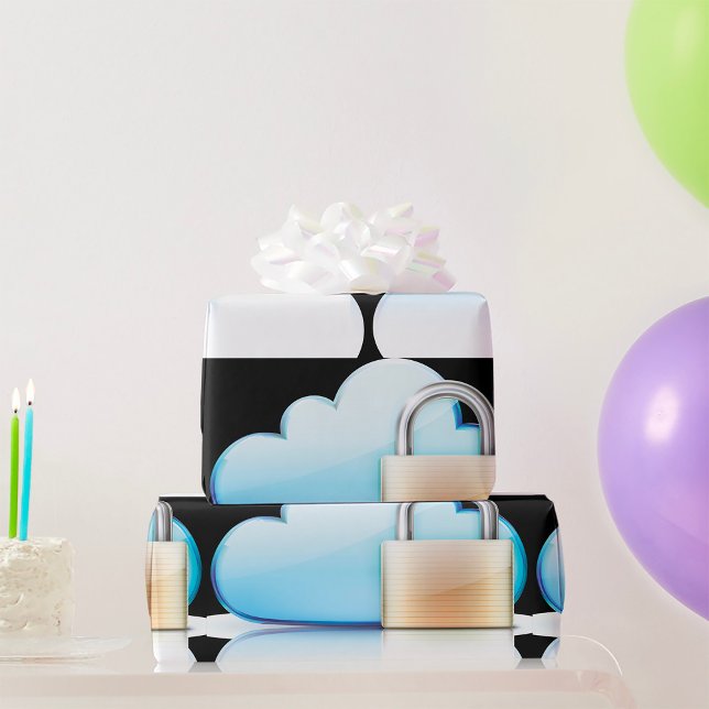 Cadeau Papier d'enveloppement de cadenas de sécurité Inte (Créateur téléchargé)