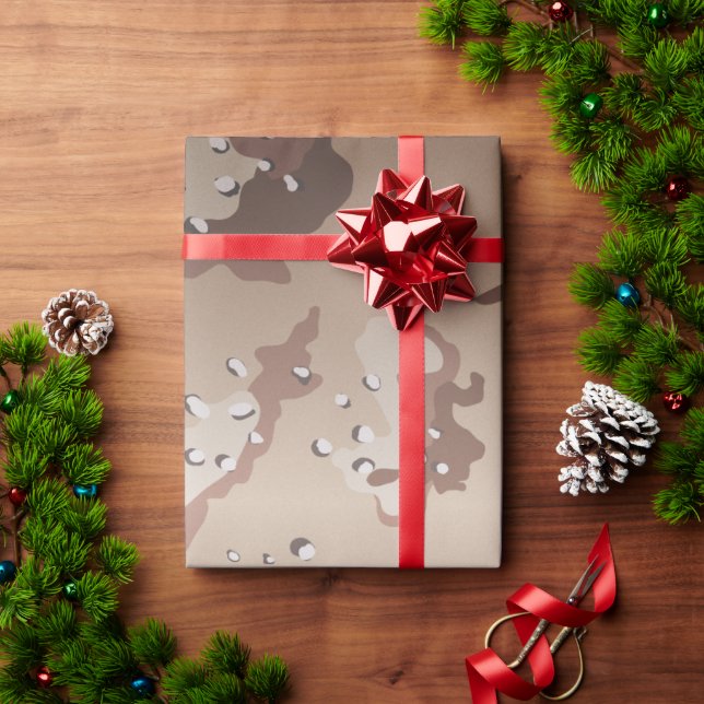 Cadeau Papier d'enveloppement de Camo du désert (Cadeau de vacances)