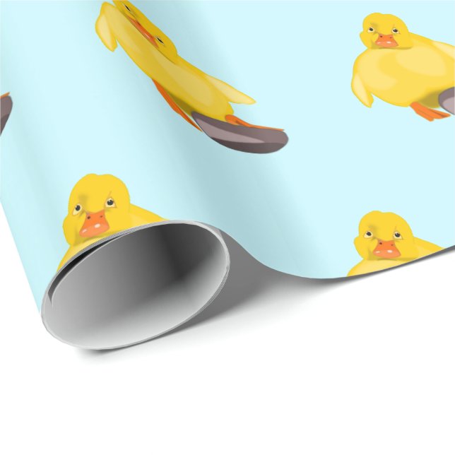 Cadeau Papier d'enveloppement de canard jaune - votre cou (Coin rond)