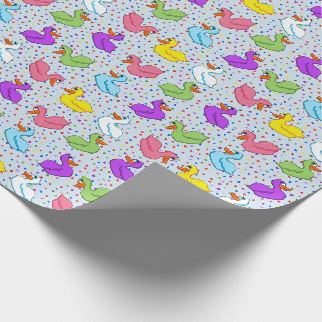 Cadeau Papier d'enveloppement de canards amusants (Coin)