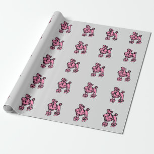Cadeau Papier d'enveloppement de caniche rose