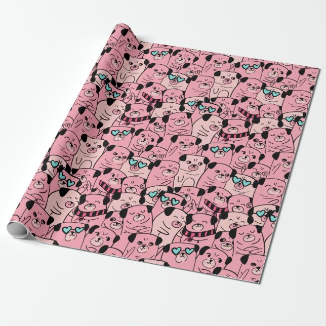 Cadeau Papier d'enveloppement de carlins (Déroulé)