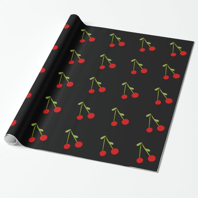 Cadeau Papier d'enveloppement de cerise sur mesure (Déroulé)
