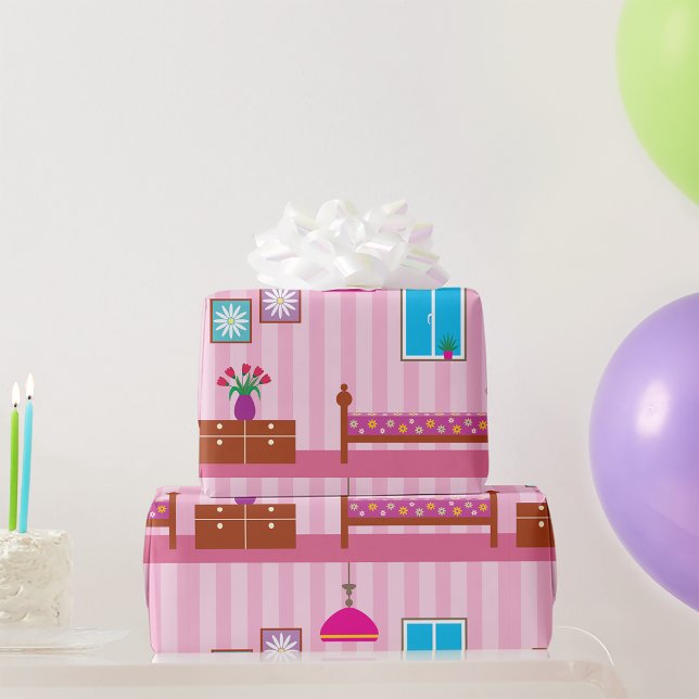 Cadeau Papier d'enveloppement de chambre rose (Créateur téléchargé)