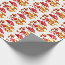 Papier d'enveloppement de champignons Wonderland