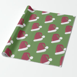 Cadeau Papier d'enveloppement de chapeau de Santa