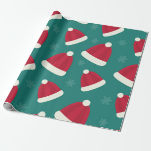 Cadeau Papier d'enveloppement de chapeaux de Père Noël