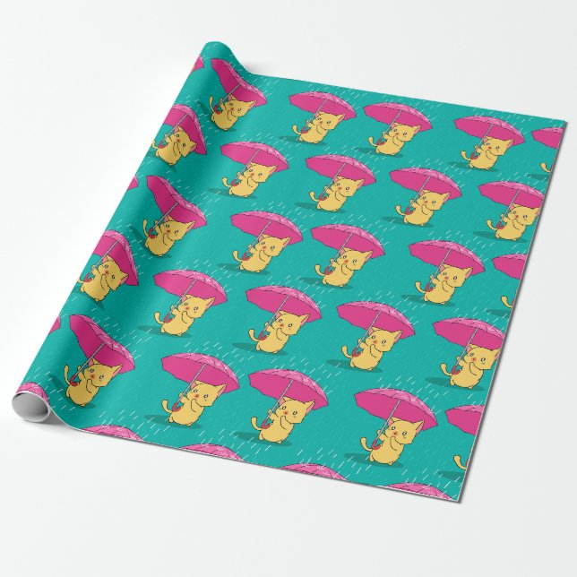Cadeau Papier d'enveloppement de chats adorables (Déroulé)