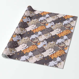 Cadeau Papier d'enveloppement de chats adorables