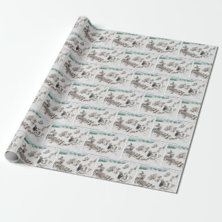 Cadeau Papier d'enveloppement de chats de Noël Vintage
