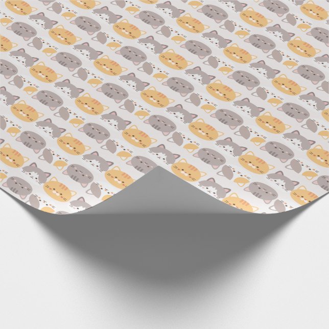 Cadeau Papier d'enveloppement de chats mignon (Coin)