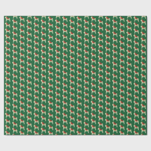 Cadeau Papier d'enveloppement de Cheval Poinsettia de Noë