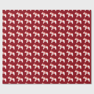 Cadeau Papier d'enveloppement de Cheval Rouge et Blanc Wi