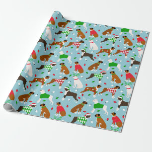 Cadeau Papier d'enveloppement de chien de boîte de Noël