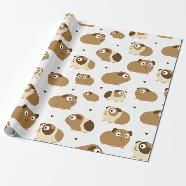 Cadeau Papier d'enveloppement de cochons de Guinée mignon (Déroulé)