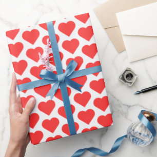 Cadeau Papier d'enveloppement de coeur rouge - Enveloppem
