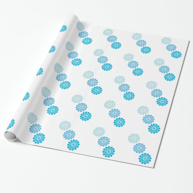 Cadeau Papier d'enveloppement de conception bleue (Déroulé)