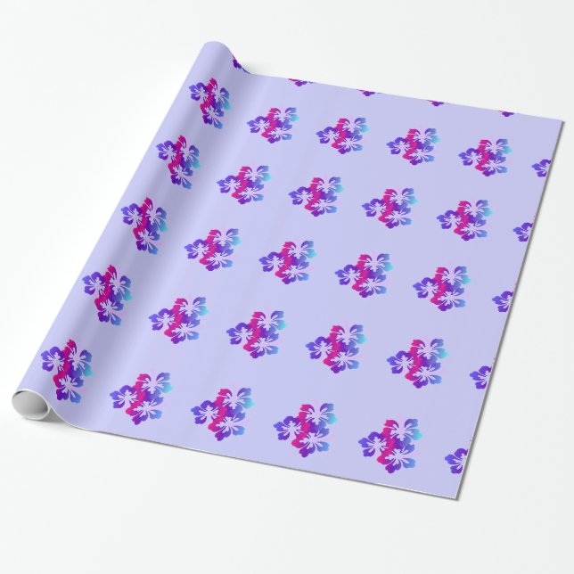 Cadeau Papier d'enveloppement de conception de fleurs Hib (Déroulé)