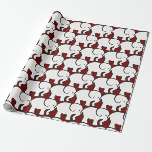 Cadeau Papier d'enveloppement de conception d'éléphant bl