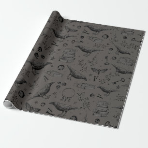 Cadeau Papier d'enveloppement de corbeau gothique