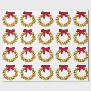 Cadeau Papier d'enveloppement de courroie Gold Bells