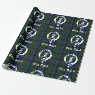 Cadeau Papier d'enveloppement de crête Clan Baird Tartan