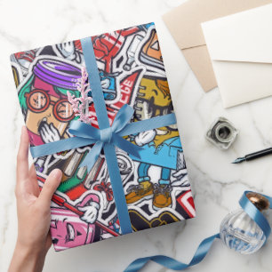 Cadeau Papier d'enveloppement de culture Pop College vint