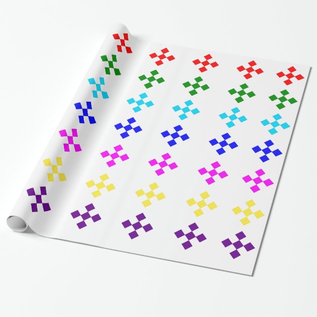 Cadeau Papier d'enveloppement de Damas brillant (Déroulé)