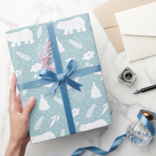 Cadeau Papier d'enveloppement de feuillage de Noël de l'o