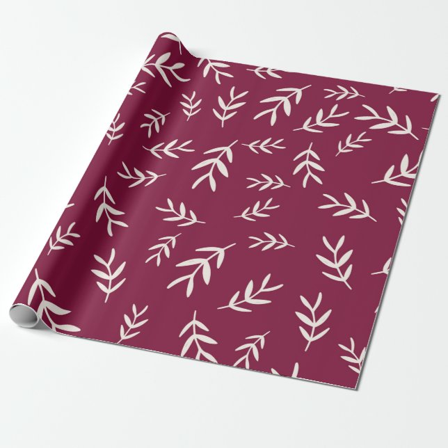 Cadeau Papier d'enveloppement de feuilles de Noël de Maro (Déroulé)