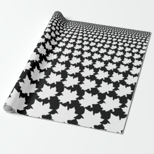 Cadeau Papier d'enveloppement de feuilles d'érable noir e