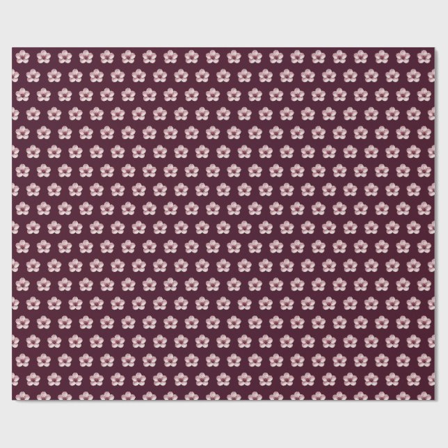 Cadeau Papier d'enveloppement de fleurs de cerises (Plat)