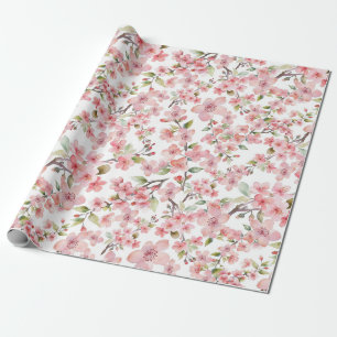 Cadeau Papier d'enveloppement de fleurs de cerisier d'aqu