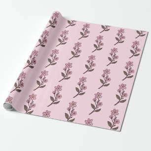 Cadeau Papier d'enveloppement de fleurs de cerisier - Mot