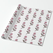 Papier d'enveloppement de fleurs de cerisier - Mot