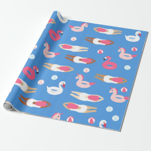 Cadeau Papier d'enveloppement de flotteur de nage et de p